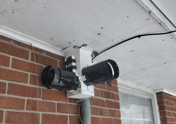 Most wildlife control companies would put cages on the ground, or worse yet, cobble together a weak system to try to deal with this problem. Not us! Custom fabrication plus awesome traps and monitors means this problem was solved in just a few days. 